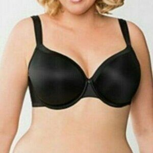 Lane Bryant Cacique Womens Bra French Full Coverage Lightly Lined 42DD Black